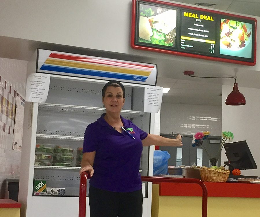Adriana Punziano, cafeteria manager at South Broward High School.
