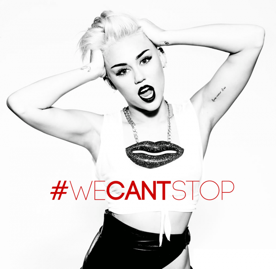 Miley Cyrus posing for her #wecantstop.