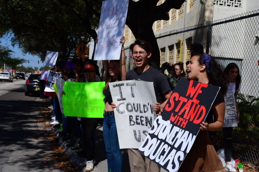 Students protesting.