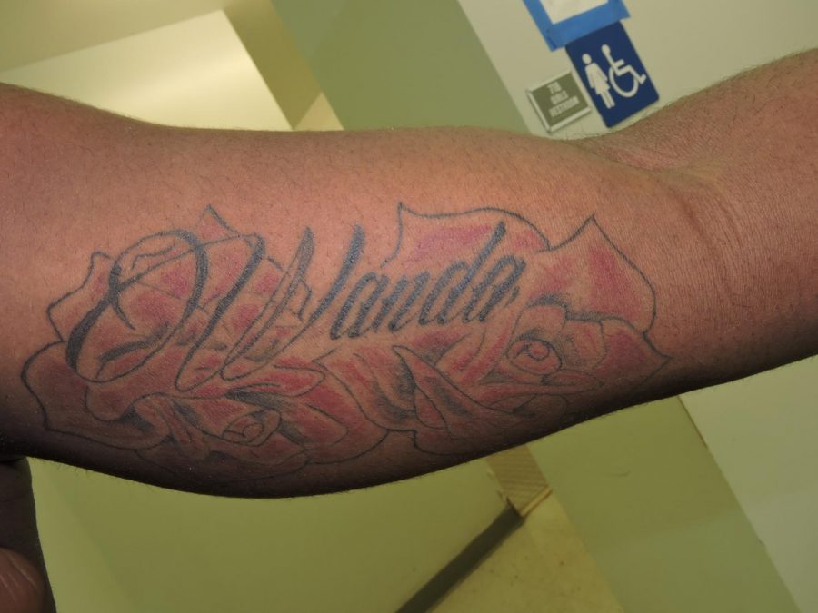 +Wanda++Senior+Wayne+Parrishs+tattoo+dedicated+to+his+mother.+