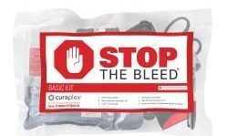 This is a common basic level bleed kit that contains gauze, bandages, scissors and other items as well.