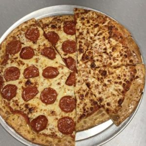 Chuck e cheese pizza being uneven