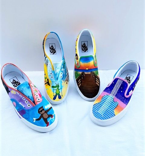 SBHS Art Students Decorate Vans Shoes 