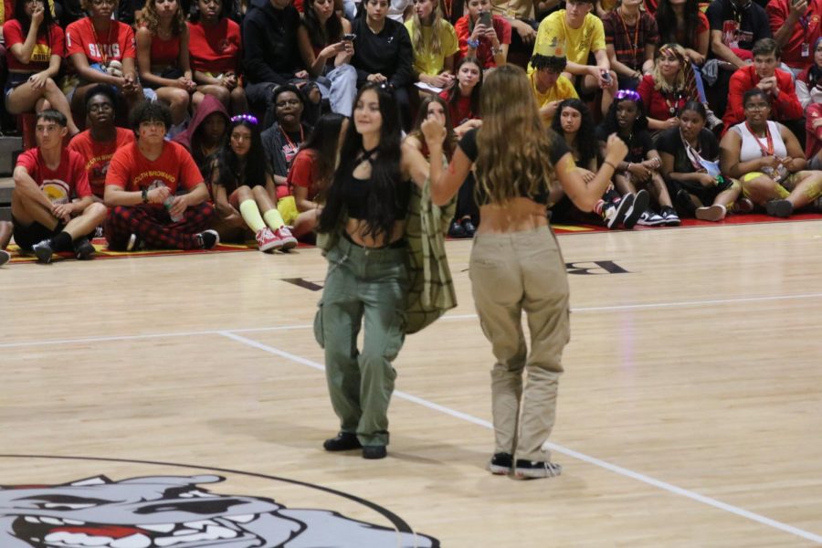 SBHS Latinos in Action dance bachata at the Spring Pep Rally.