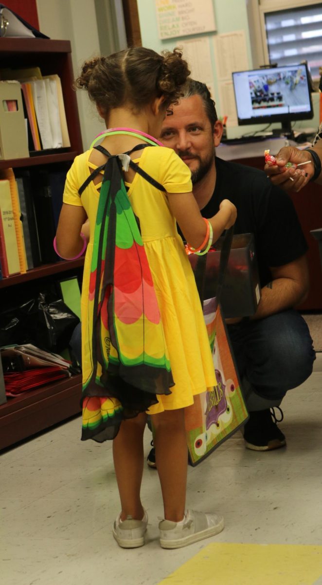 This young Butterfly is in search of some yummy Trick or Treat candy from the wonderful staff of SBHS.