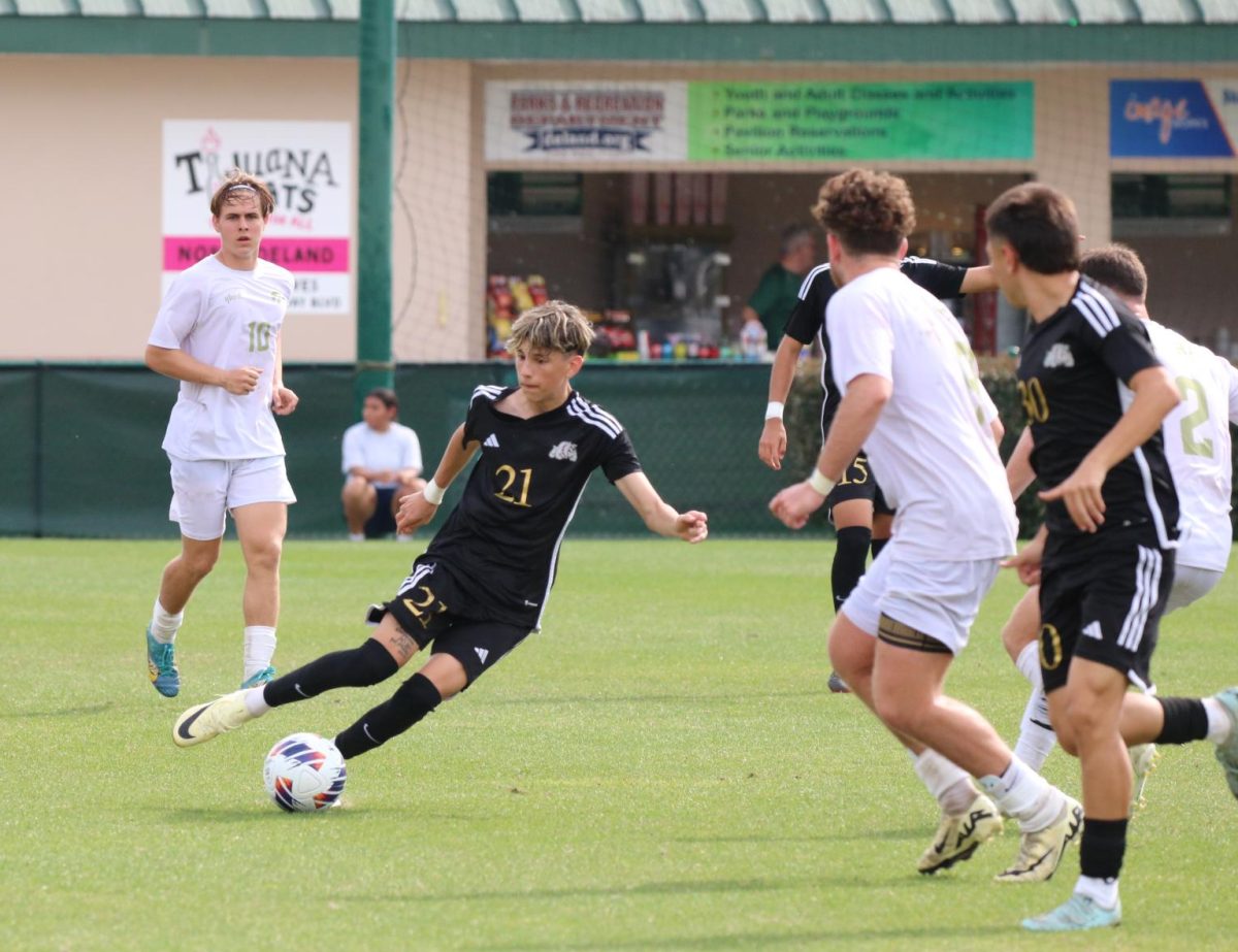 Bulldog junior Julian Cabrera is a spectacle for fans, as he  effortlessly maneuvers through Viera's defense with finesse.