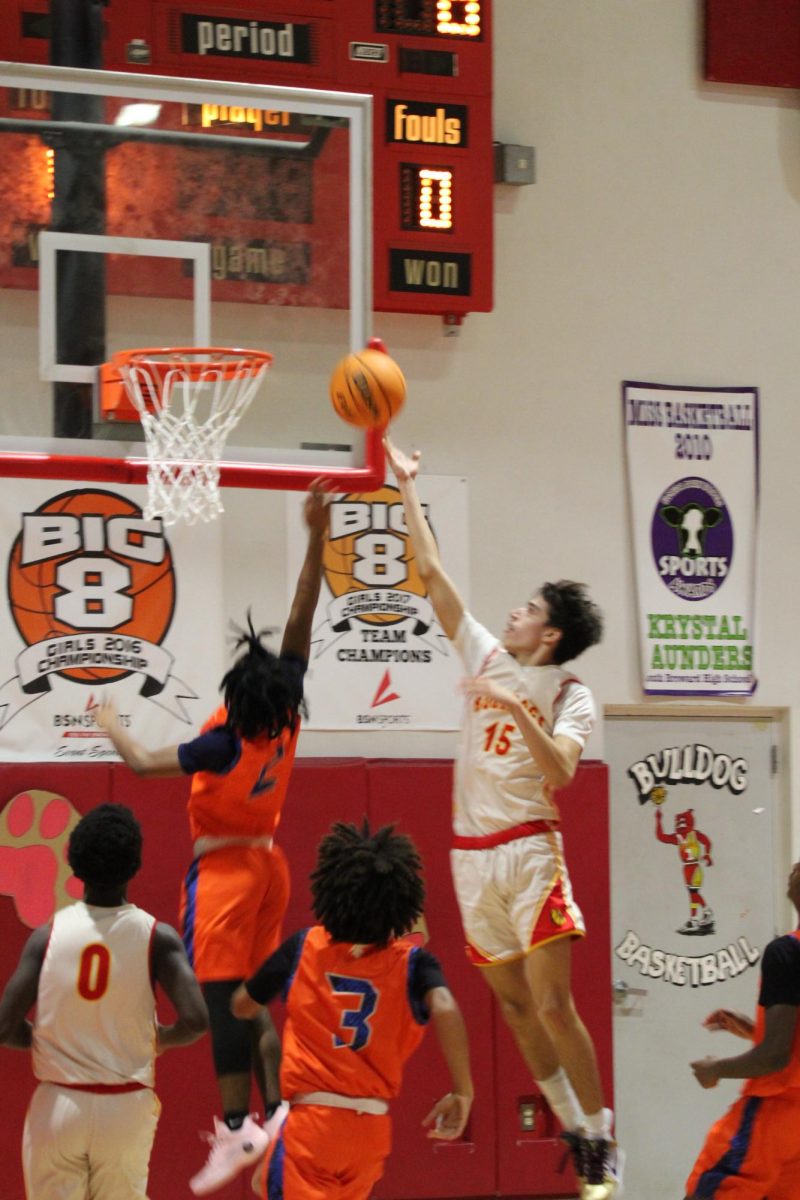 SBHS Trent Jeffers' successfully get around the opposing team scoring a lay-up.