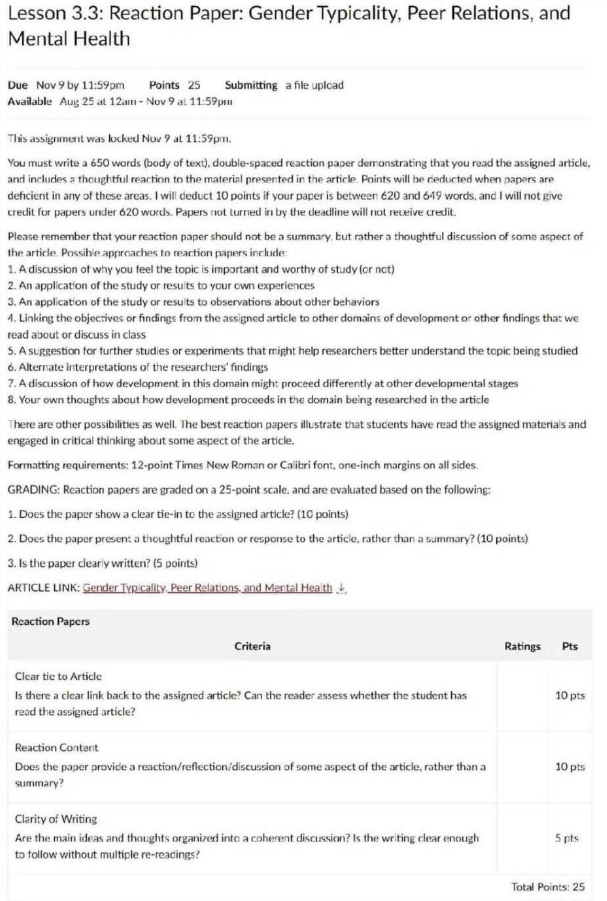 UO Rubric